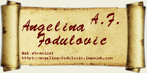 Angelina Fodulović vizit kartica